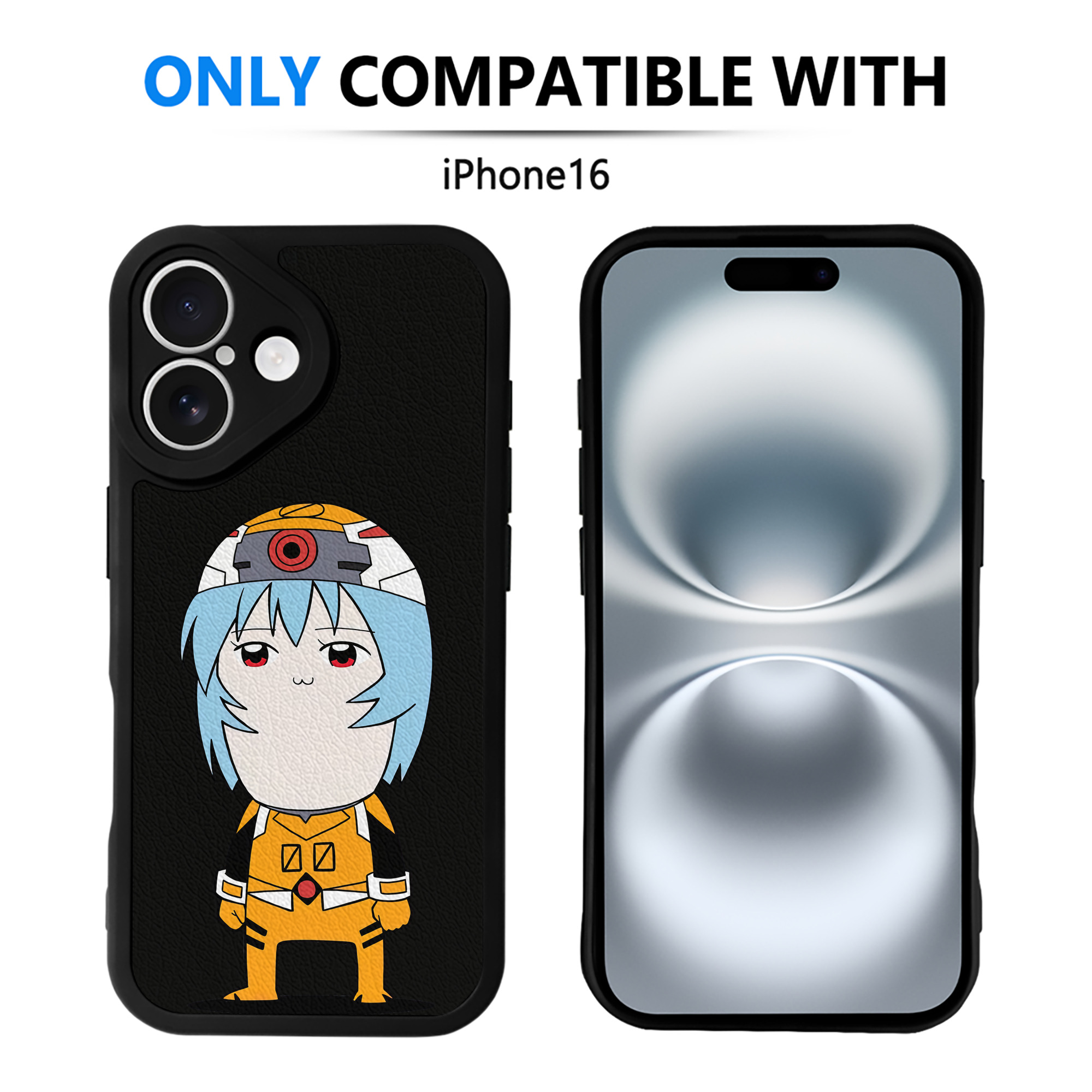 （画像用） EVA 新世紀エヴァンゲリオン 【iPhone 16シリーズ対応】シリコンスマホケース（レザー調） 材質：シリコン